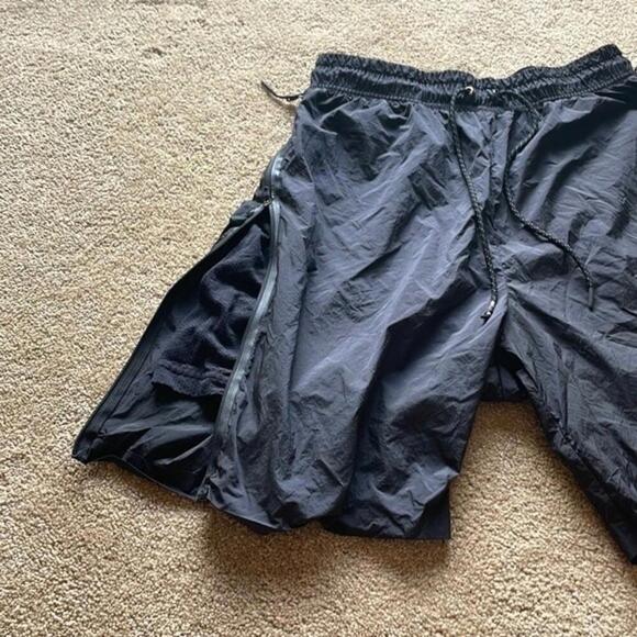 Nike mens synthetic side zip panel drawstring shorts black large - Picture 6 of 9